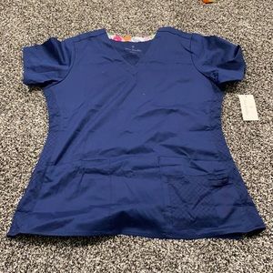 Vera Bradley Navy Blue scrub top